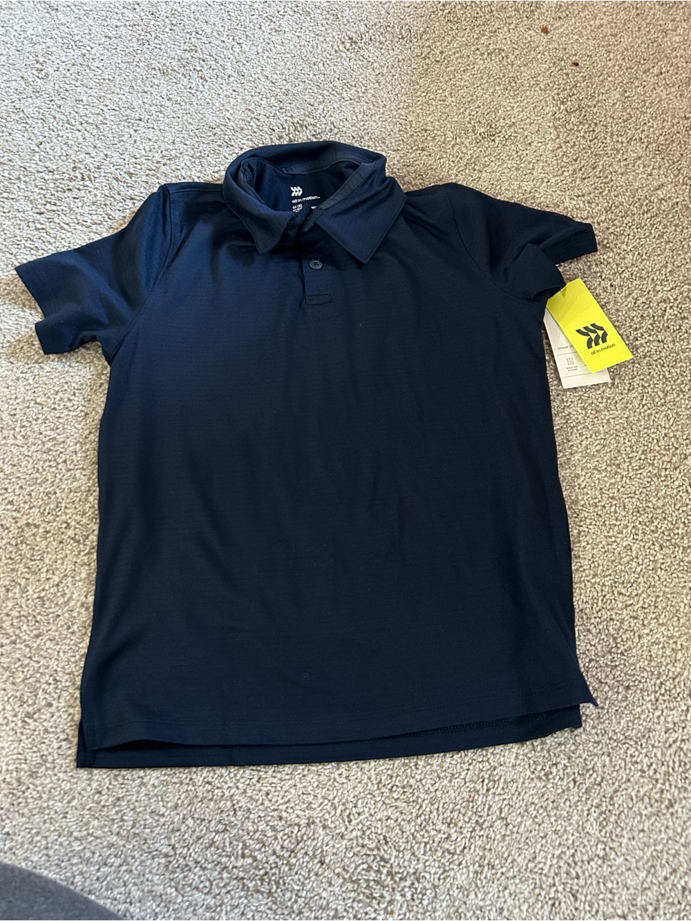 All in Motion Boys Short Sleeve Polo Shirt Navy NWT
